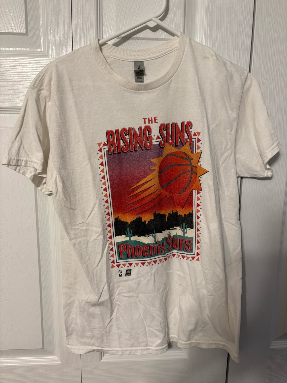 Gildan White Crewneck T-Shirt with Inside Brand Tag